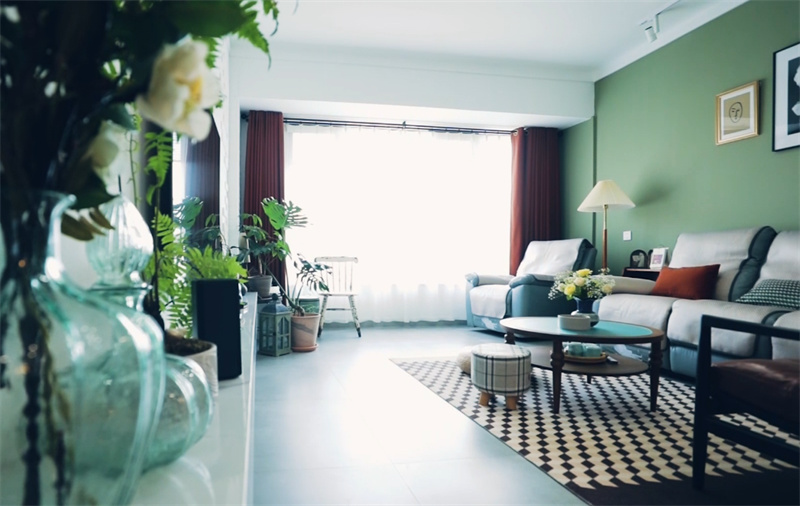 120㎡北歐風(fēng)裝修，滿屋子的陽光和綠植，春意盎然，一進(jìn)屋就迷住了！